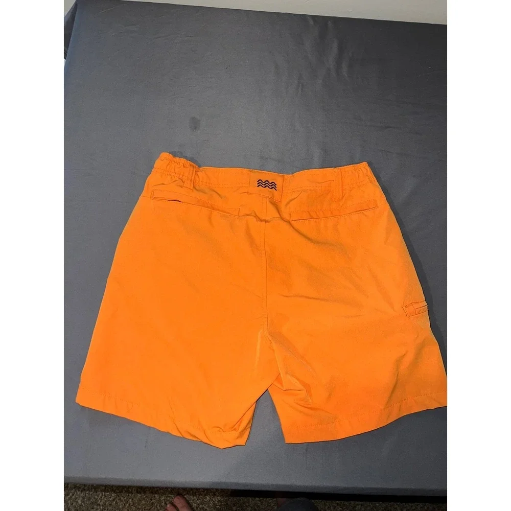Surf & Swim Co Mens‎ E-Waist Utility Shorts Orange Hybrid Board Shorts Size M